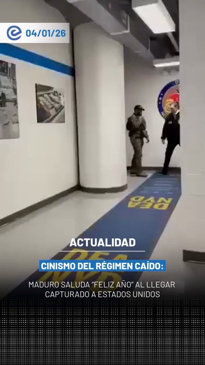 🔵 Comienzan a circular imágenes y videos de la llegada de Nicolás Maduro a Estados Unidos, tras su captura la mañana de este 3 de enero de 2026 en Caracas.