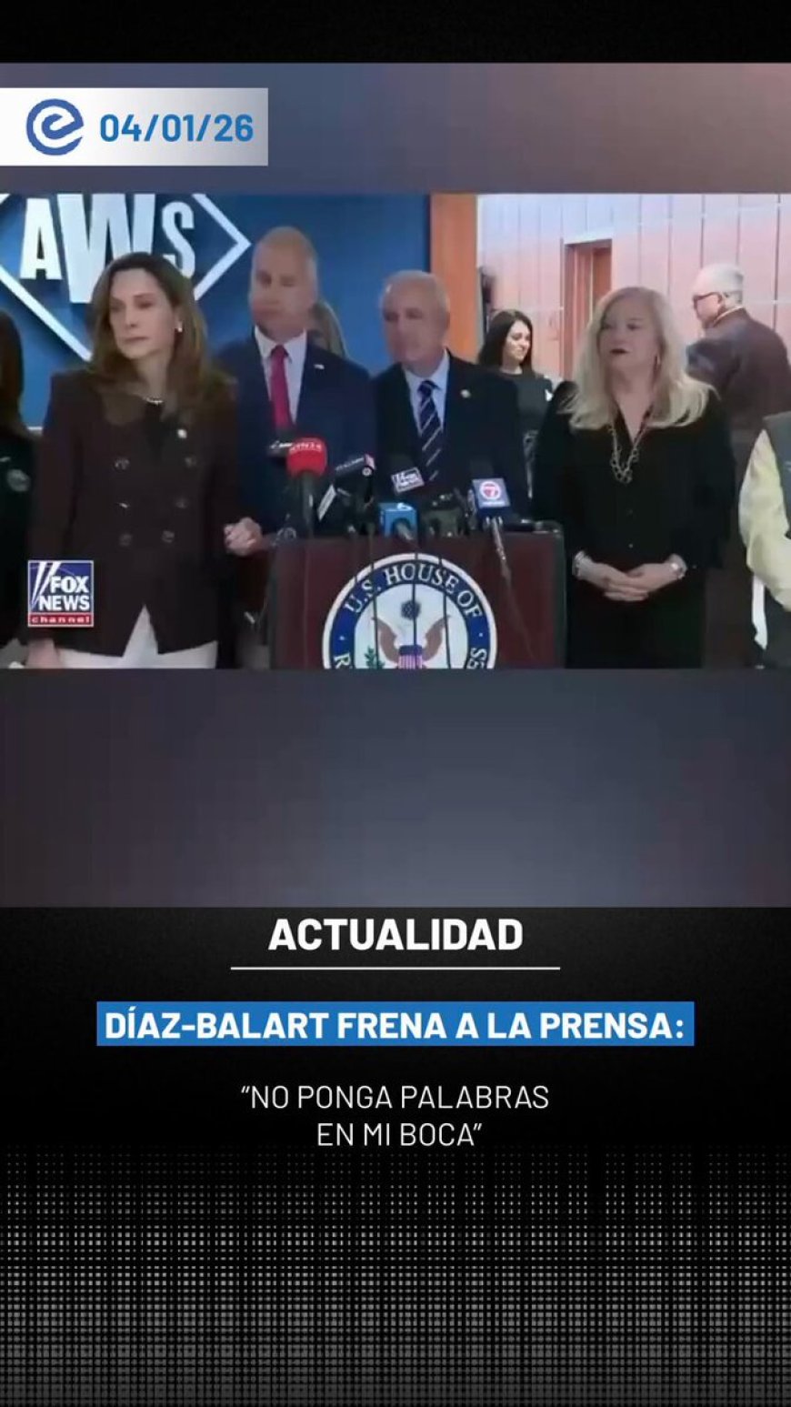 🔵 Mario Díaz-Balart en Miami cuestionó a la prensa por distorsionar la versión oficial sobre Venezuela y pidió responsabilidad informativa.