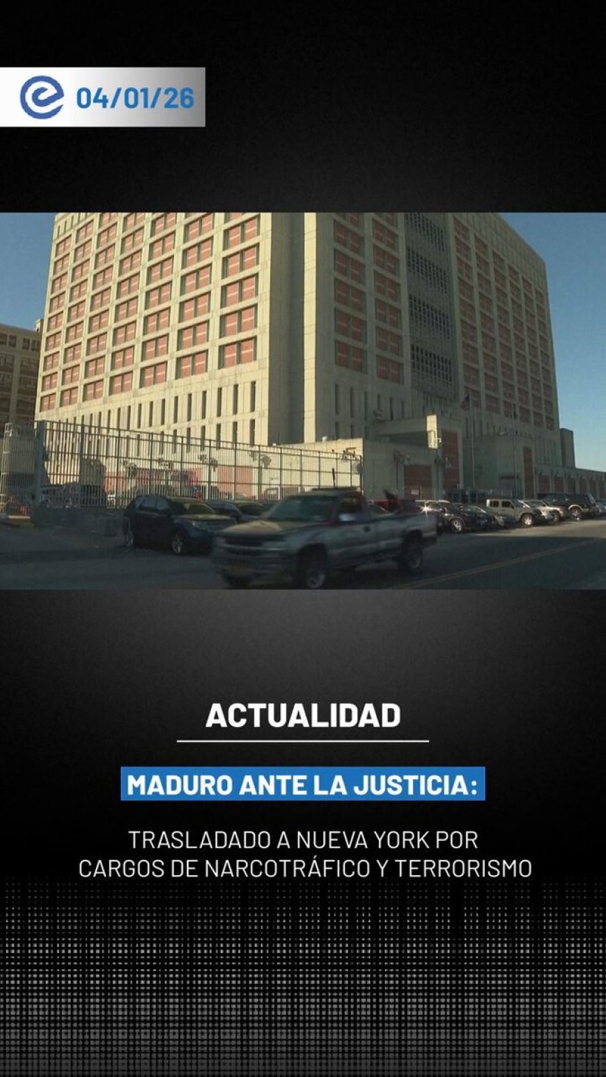 🔵 Nicolás Maduro fue detenido y trasladado a Nueva York, donde enfrentará cargos por narcotráfico y terrorismo ante la justicia estadounidense. Mientras tanto, el Tribunal Supremo de Justicia designó a Delcy Rodríguez como presidenta interina en Caracas.