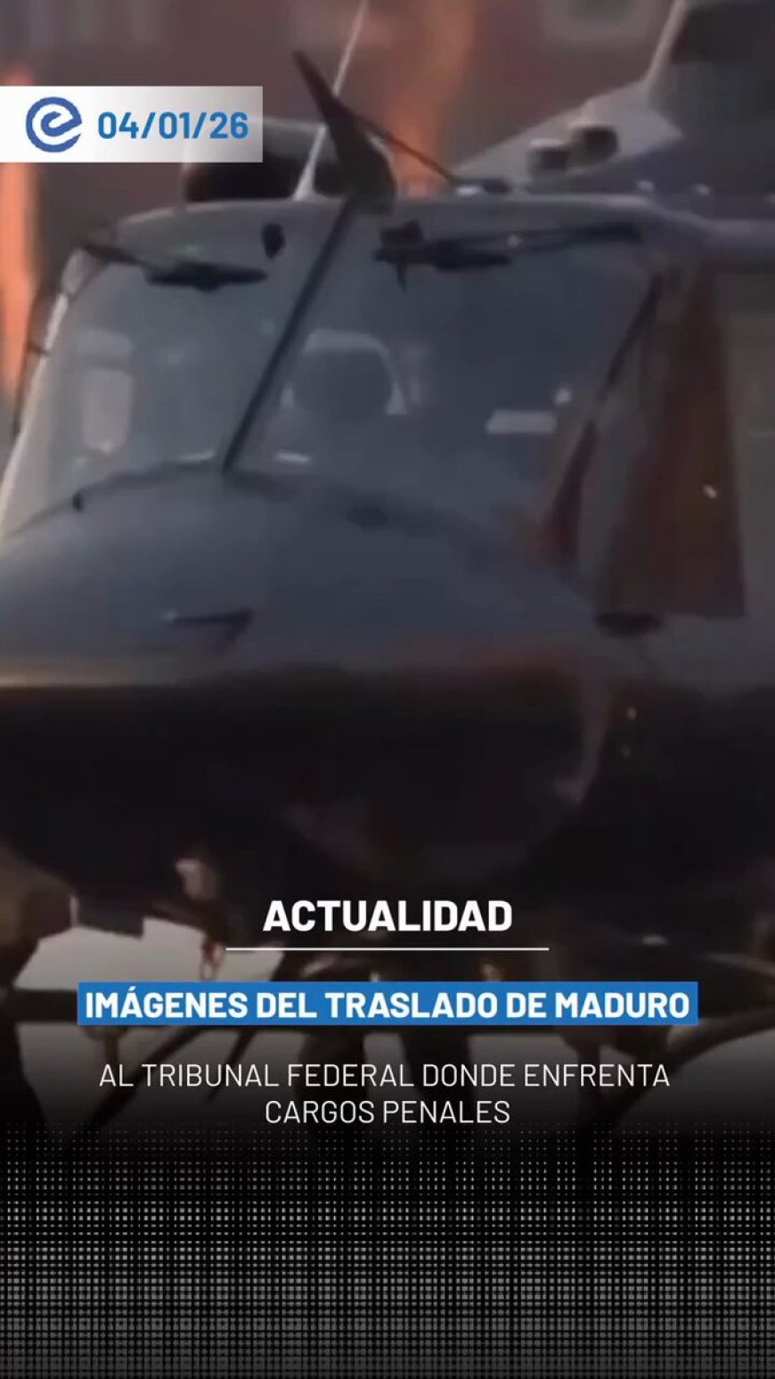 🔵 Nicolás Maduro y su esposa, Cilia Flores, fueron trasladados al tribunal federal de Nueva York, donde enfrentarán cargos por narcoterrorismo y conspiración.