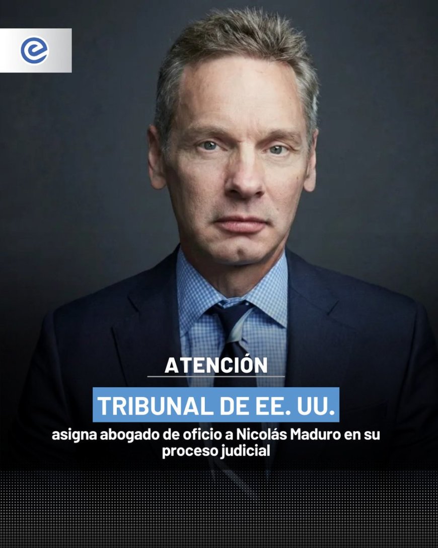 🔵 El tribunal federal de Estados Unidos asignó al abogado David Wikstrom como defensor de oficio de Nicolás Maduro en el proceso judicial que enfrenta en Nueva York.