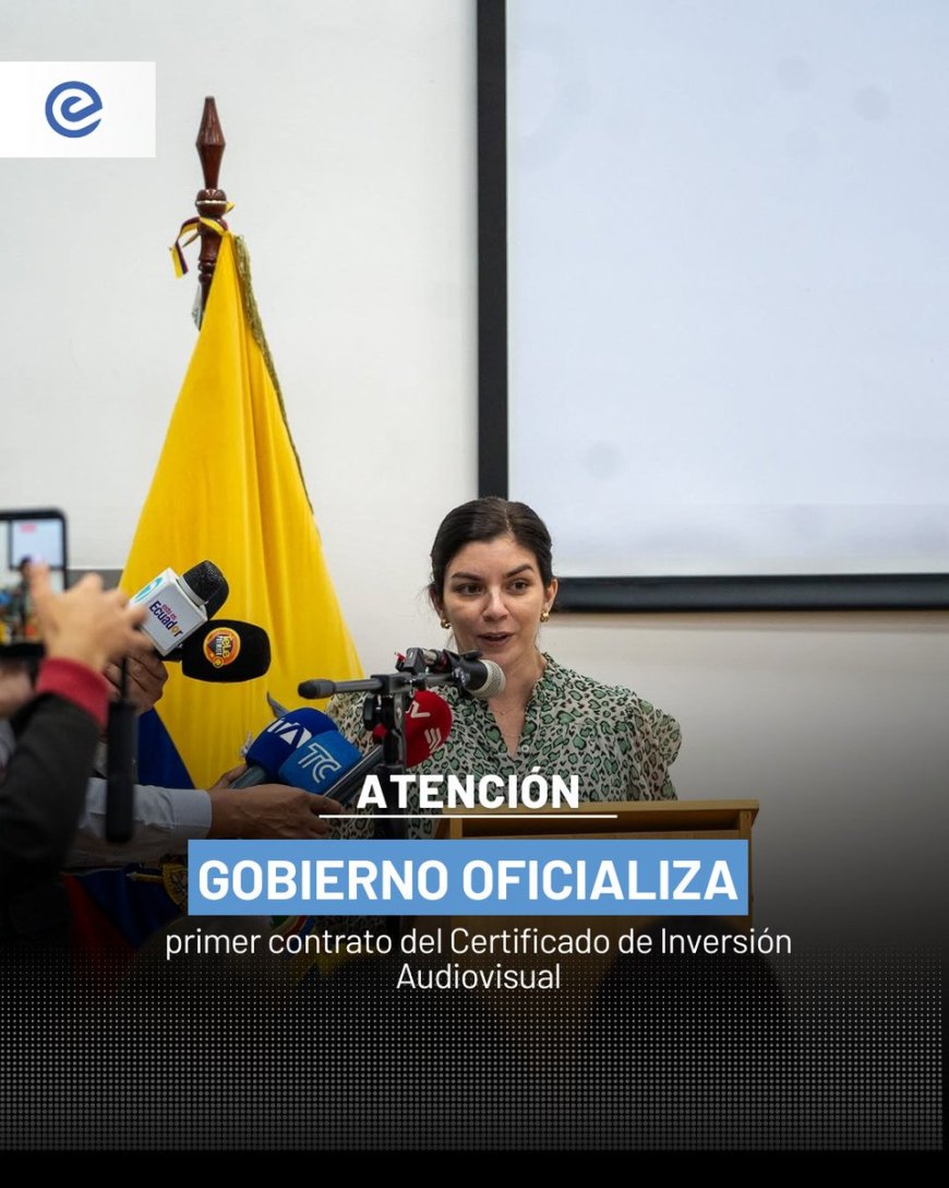🔵 El Gobierno Nacional oficializó el primer contrato del Certificado de Inversión Audiovisual (CIA), un mecanismo que impulsa el desarrollo de la industria cinematográfica en Ecuador.