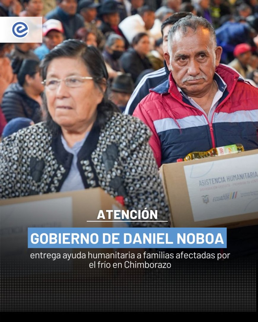 🔵 Más de 4.600 personas de varias parroquias de Penipe y Riobamba reciben ayuda humanitaria luego de que las bajas temperaturas provocaran daños significativos en sus cultivos, informó la Secretaría Nacional de Gestión de Riesgos.