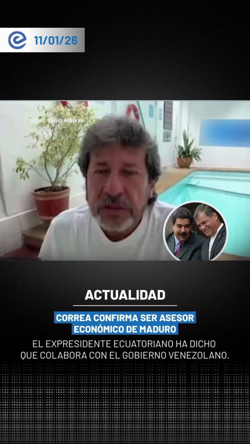 🔵Impactante revelación de Ramiro Cueva: se afirma que Rafael Correa habría facturado USD 127.000 mensuales como asesor económico del régimen de Nicolás Maduro, sacudiendo el escenario político regional. La denuncia coincide con la gravedad de la crisis humanitaria en Venezuela.