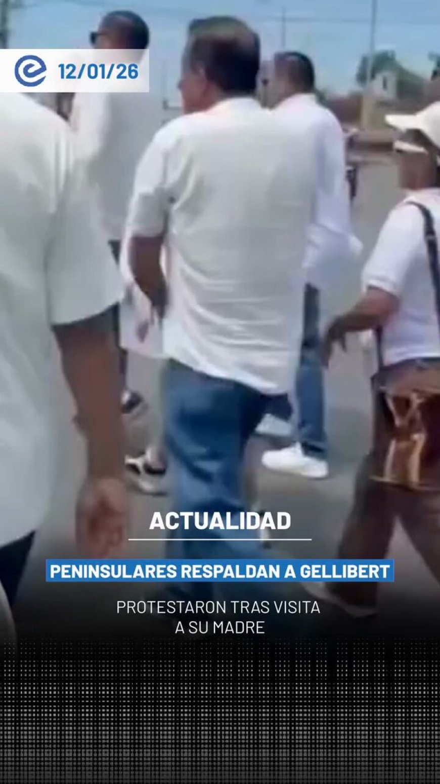 🔵 Habitantes de la Península salieron a las calles para respaldar a Cynthya Gellibert, tras la visita de Mónica Palacios al domicilio de la madre de Gellibert, una adulta mayor de 92 años.