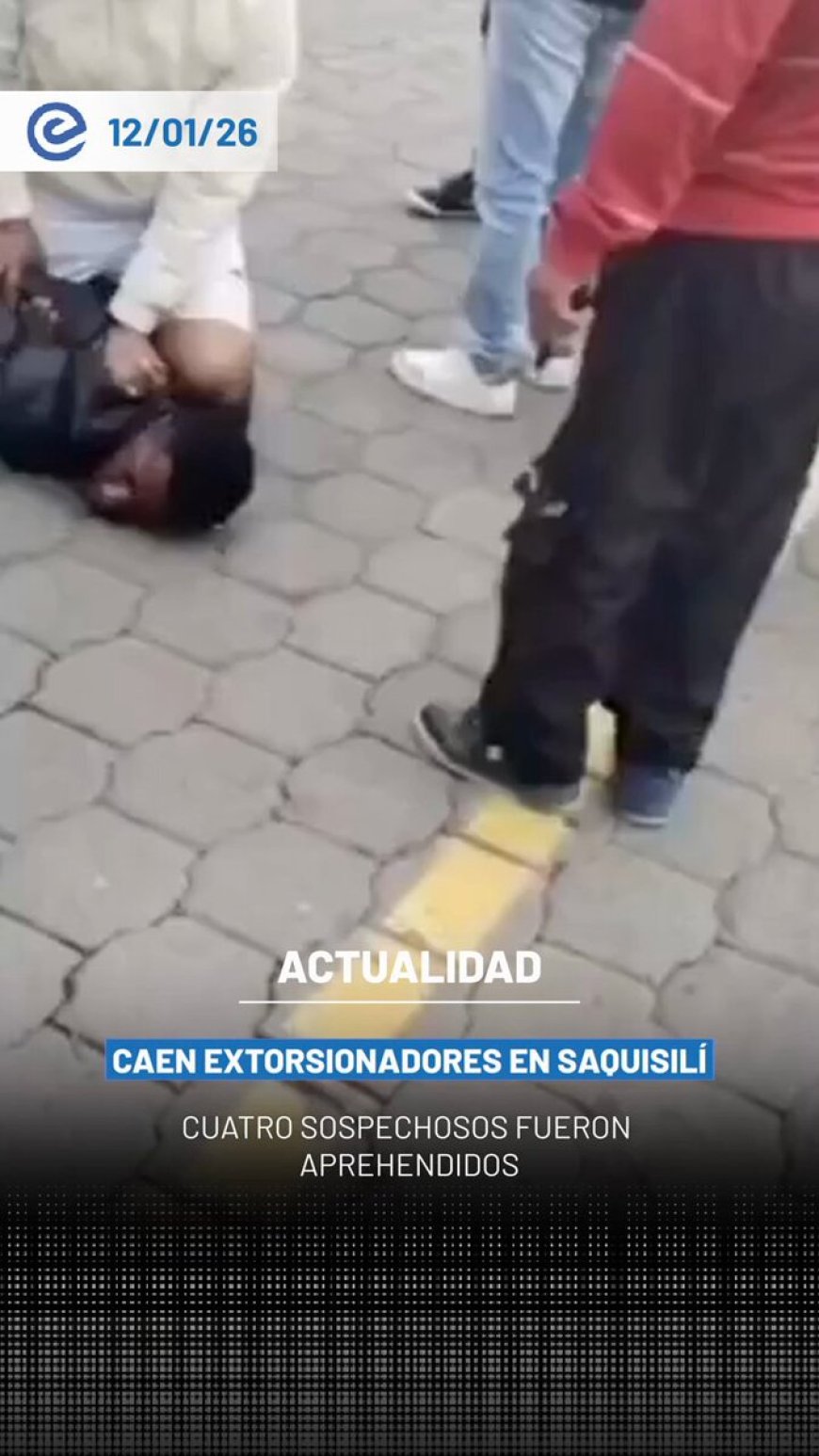 🔵 La Policía Nacional capturó a cuatro presuntos extorsionadores durante un operativo realizado en el cantón Saquisilí, en la provincia de Cotopaxi. Según información oficial, los detenidos exigían hasta USD 5.000 a comerciantes a cambio de permitirles continuar con sus actividades económicas.