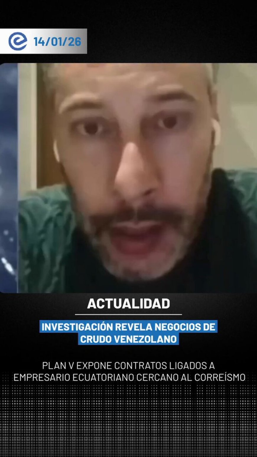 🔵 Una investigación de Plan V reveló que una empresa ligada a un empresario ecuatoriano cercano al correísmo obtuvo contratos para comercializar crudo venezolano, pese a las sanciones internacionales.