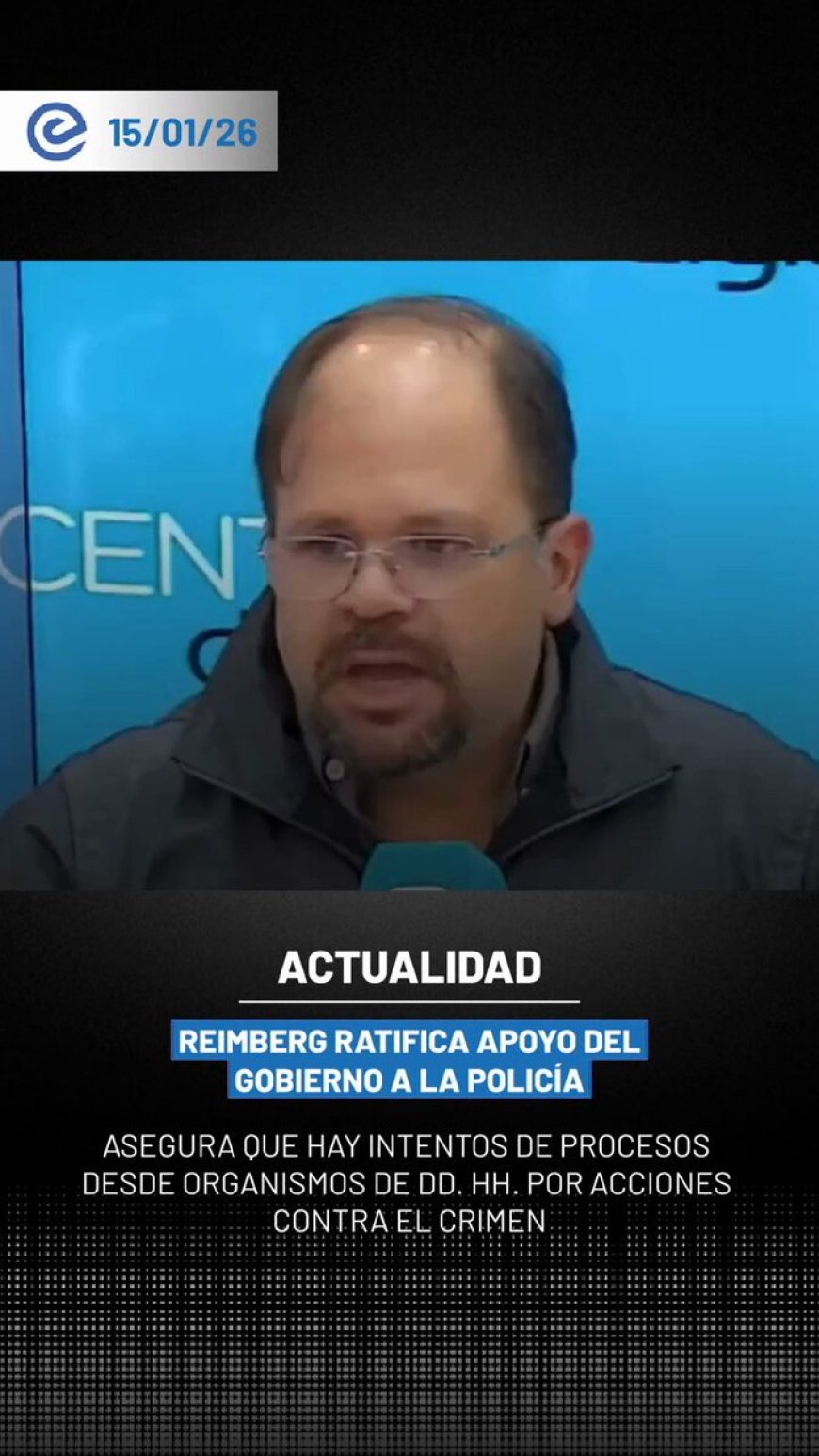 🔵 El ministro del Interior, John Reimberg, reiteró el respaldo del Gobierno Nacional a la Policía frente a las acciones ejecutadas contra el crimen organizado.