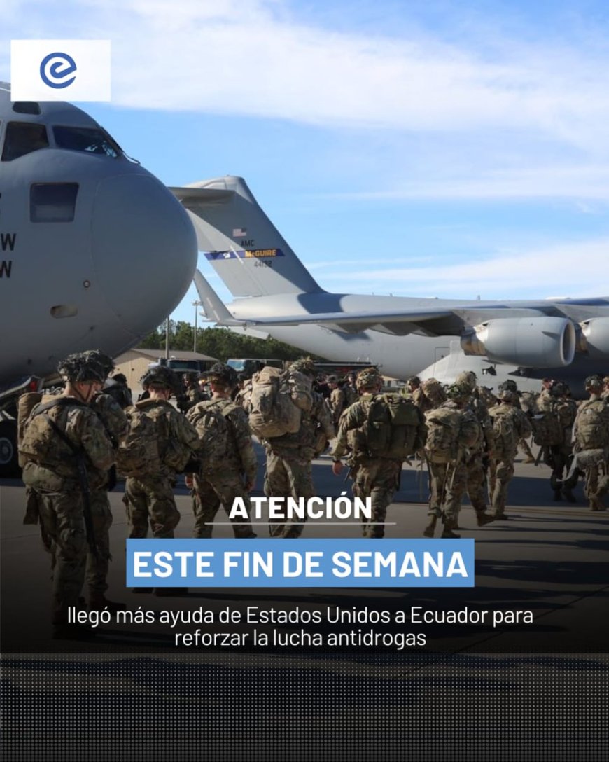 🔵 Ecuador recibió este sábado 17 de enero nuevas aeronaves estadounidense como parte del apoyo internacional en la lucha contra el narcotráfico.