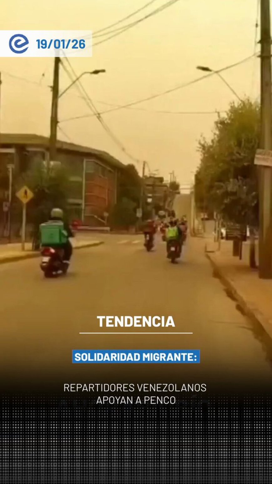 🔵 Trabajadores de delivery de nacionalidad venezolana se organizaron para entregar ayuda a familias afectadas por la emergencia en la comuna de Penco.