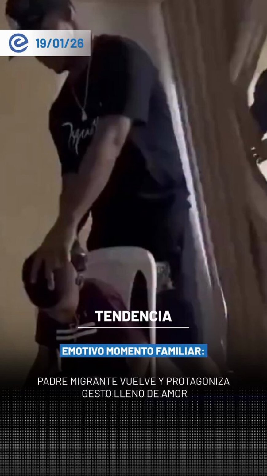 🔵 Un padre migrante regresó a su país tras dos años de ausencia y protagonizó un emotivo reencuentro con su hijo, en una escena que reflejó el sacrificio de miles de familias separadas por la migración.