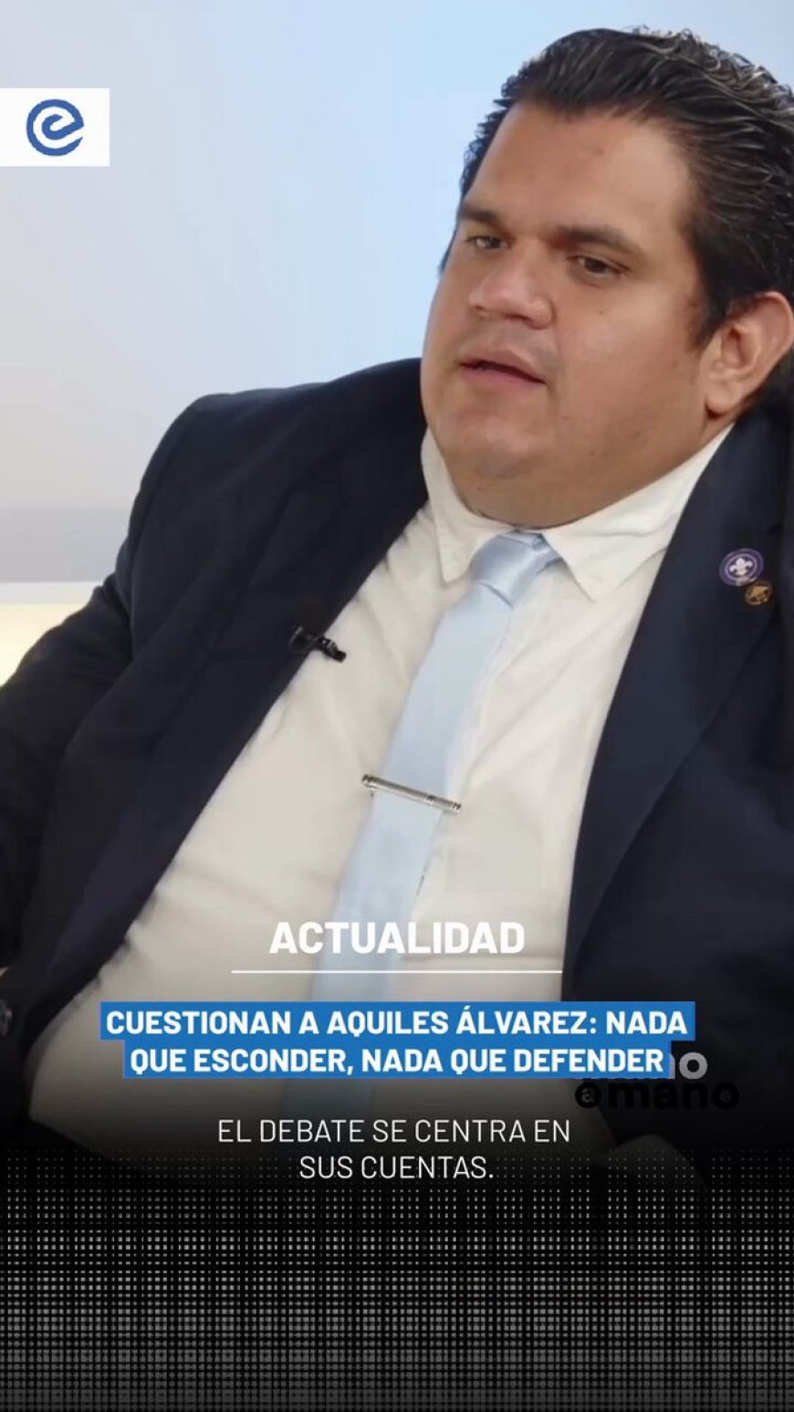 🔵 Pedro Mendoza cuestionó en @vym_tv a Aquiles Álvarez al señalar que “si no tienes nada que esconder, no tienes nada que intentar salvar”, frase que —según indicó— deja dudas dentro del proceso. #ManoAMano